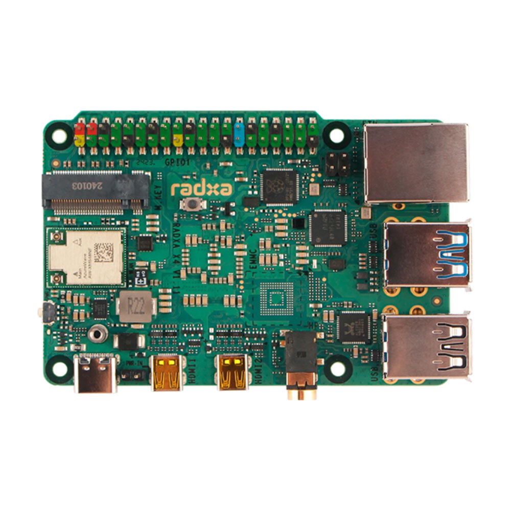 Микрокомпьютер Radxa X4 8Gb Ram WiFi 6 Микрокомпьютер Radxa X4 8Gb Ram WiFi 6